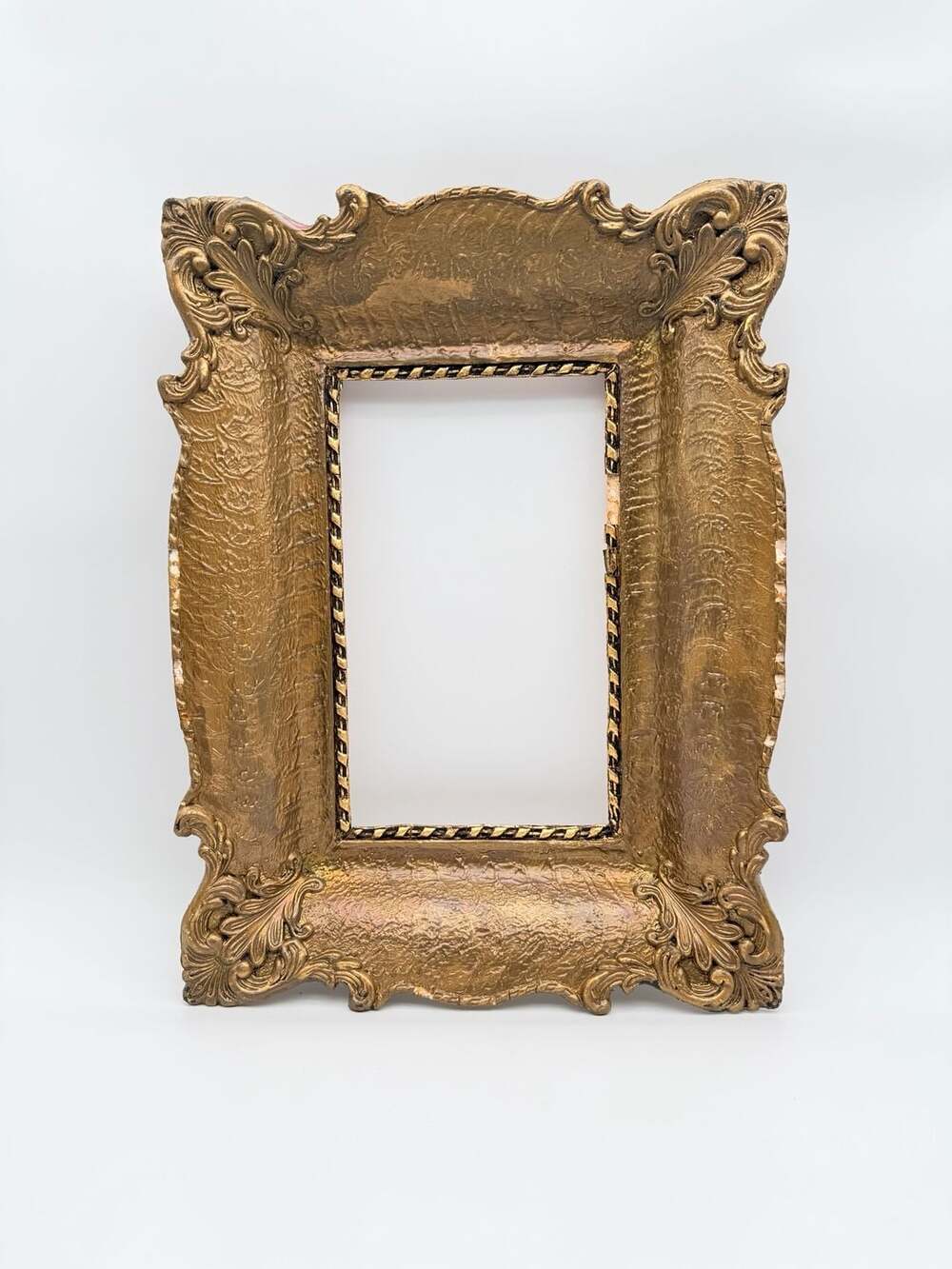 Vintage Baroque Ornate Gold Picture Frame Rococo Hollywood Regency